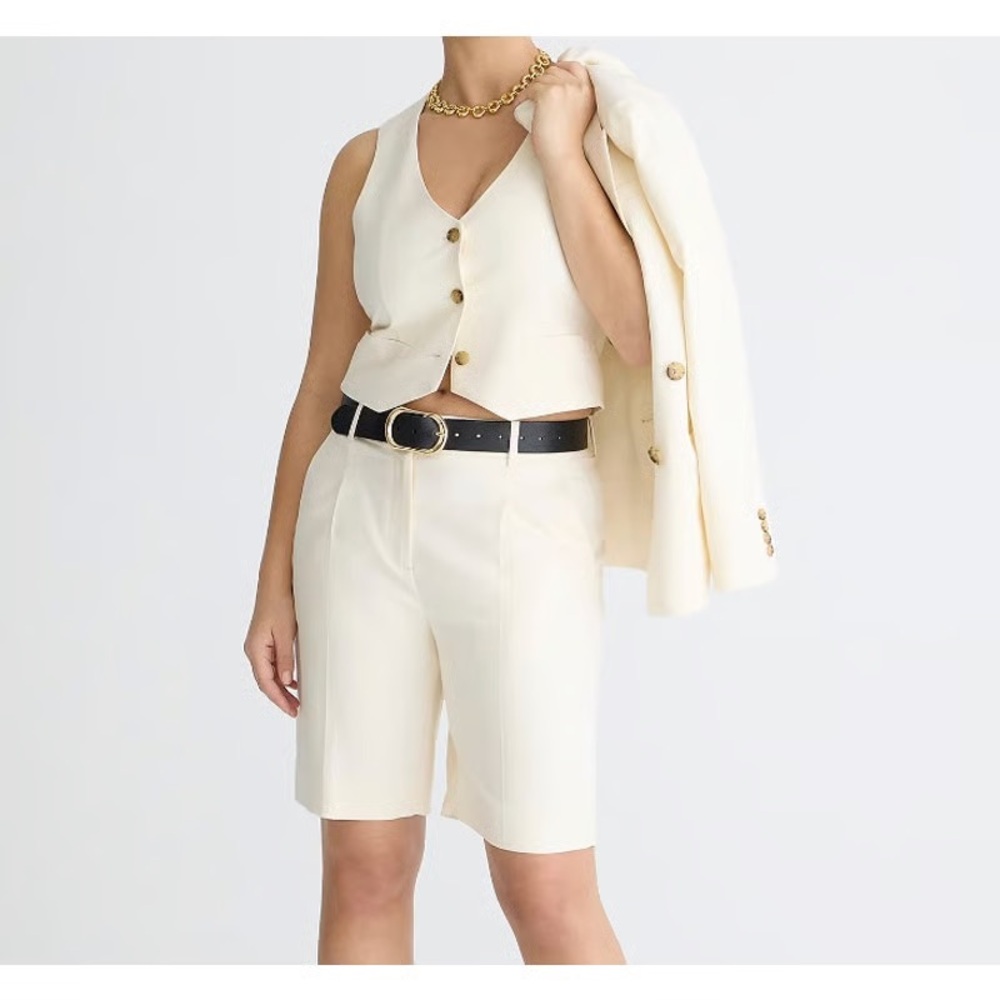J. Crew High-rise trouser short in city twill